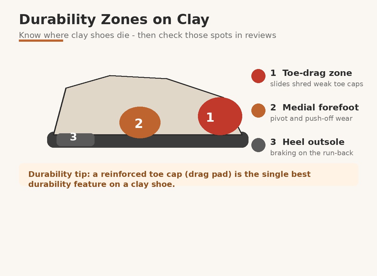 Lightweight versus stability tennis shoe comparison for clay